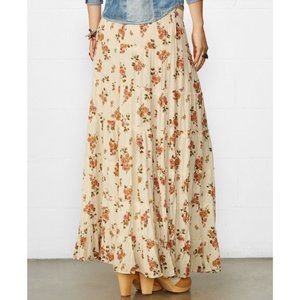 Ralph Lauren Autumn Bloom Tiered Cotton Maxiskirt